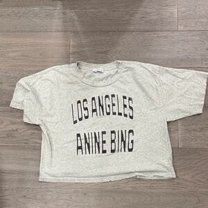 Anine Bing Johnny Cropped Tee